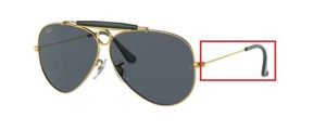Patillas originales Ray-Ban RB3138 Shooter, color 9241 · Legend oro