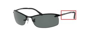 Patillas originales Ray-Ban RB3183 Mini Destornillador 4 en 1 Modelos, color 002 · Negro