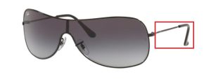 Patillas originales Ray-Ban RB3529, color 002/31 · Negro
