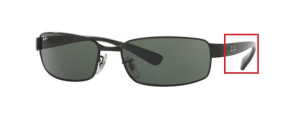 Patillas originales Ray-Ban RB3364, color 002 · Negro