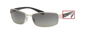 Patillas originales Ray-Ban RB3364, color 003 · Plata