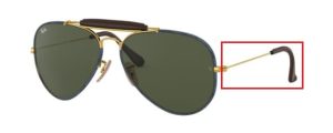 Patillas originales Ray-Ban RB3422 Aviator Craft, color 9194 · Azul jeans sobre arista