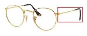 Patillas originales Ray-Ban RB3447V Vista, color 2500 · Arista