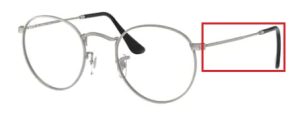Patillas originales Ray-Ban RB3447V Vista, color 2620 · Mate gunmetal