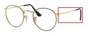 Patillas originales Ray-Ban RB3447V Vista, color 2991 · Oro sobre superior negro
