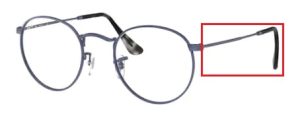 Patillas originales Ray-Ban RB3447V Vista, color 3071 · Sand trasparent azul
