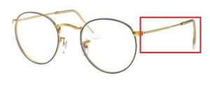 Patillas originales Ray-Ban RB3447V Vista, color 3105 · Azul sobre legend oro