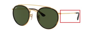 Patillas originales Ray-Ban RB3647N, color 001 · Oro