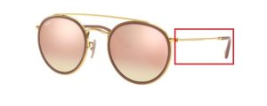 Patillas originales Ray-Ban RB3647N, color 001/7O · Oro