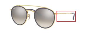 Patillas originales Ray-Ban RB3647N, color 001/9U · Oro
