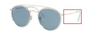 Patillas originales Ray-Ban RB3647N, color 003 · Plata brillo
