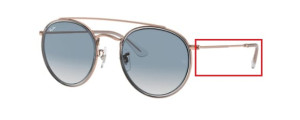 Patillas originales Ray-Ban RB3647N, color 9068 · Cobre