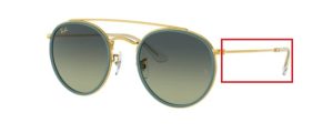 Patillas originales Ray-Ban RB3647N, color 9235 · Legend oro