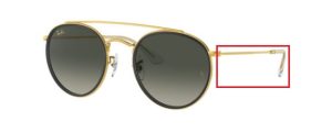 Patillas originales Ray-Ban RB3647N, color 9238 · Legend oro