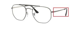 Patillas originales Ray-Ban RB3648V Vista, color 3118 · Antique gunmetal