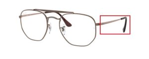 Patillas originales Ray-Ban RB3648V Vista, color 3120 · Antique cobre