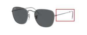 Patillas originales Ray-Ban RB3857 Frank, color 004 · Gunmetal