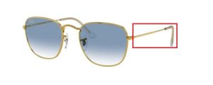 Patillas originales Ray-Ban RB3857 Frank, color 9196 · Legend oro