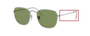Patillas originales Ray-Ban RB3857 Frank, color 9198 · Plata