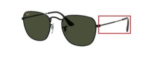 Patillas originales Ray-Ban RB3857 Frank, color 9199 · Negro