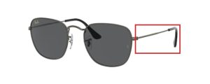 Patillas originales Ray-Ban RB3857 Frank, color 9229 · Gunmetal