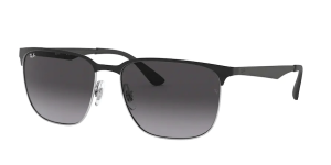 Ray-Ban RB3569, color 90048g negro sobre plata