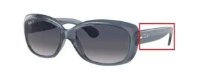 Patillas originales Ray-Ban RB4101 Jackie Ohh, color 6592 · Transparente azul