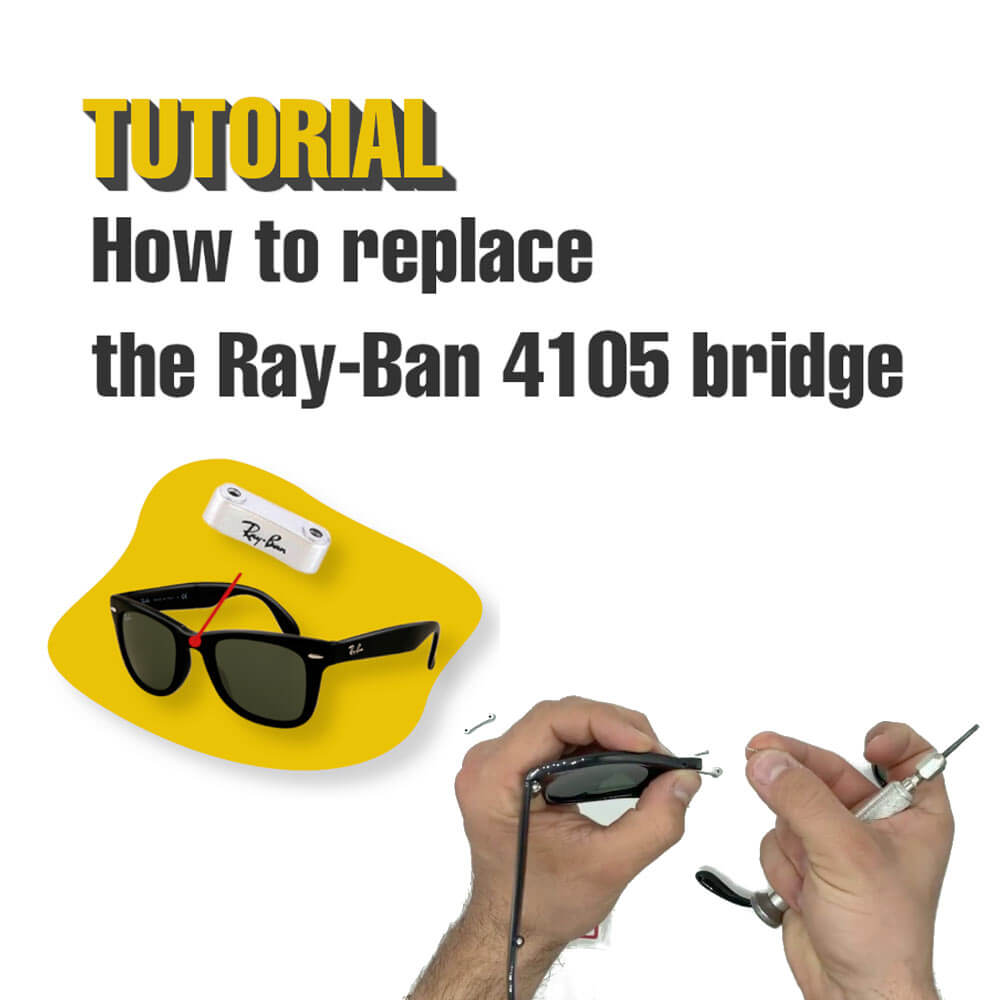 How to replace Ray-Ban 4105 Folding wayfarer bridge