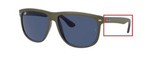 Patillas originales Ray-Ban RB4147 Boyfriend, color 6570 · Verde