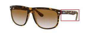 Patillas originales Ray-Ban RB4147 Boyfriend, color 710 · Habana claro