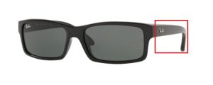 Patillas originales Ray-Ban RB4151, color 601 · Negro