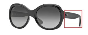 Patillas originales Ray-Ban RB4191, color 601 · Negro