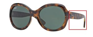 Patillas originales Ray-Ban RB4191, color 710 · Habana