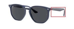 Patillas originales Ray-Ban RB4306, color 6576 · Azul