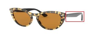 Patillas originales Ray-Ban RB4314 Nina, color 1248 · Habana gialla