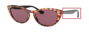 Patillas originales Ray-Ban RB4314 Nina, color 1249 · Habana rojo