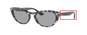 Patillas originales Ray-Ban RB4314 Nina, color 1250 · Habana gris
