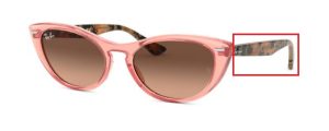 Patillas originales Ray-Ban RB4314 Nina, color 1282 · Transparente rosa