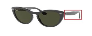 Patillas originales Ray-Ban RB4314 Nina, color 601 · Negro