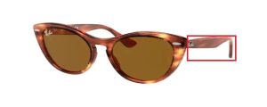 Patillas originales Ray-Ban RB4314 Nina, color 954 · Carey claro