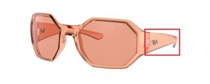 Patillas originales Ray-Ban RB4337, color 6539 · Naranja