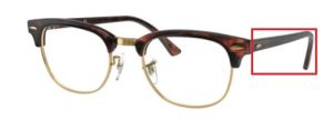 Patillas originales Ray-Ban RB5154 Vista CLUBMASTER, color 8058 · Mock carey
