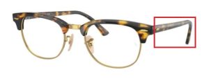 Patillas originales Ray-Ban RB5154 Vista CLUBMASTER, color 8116 · Amarillo habana