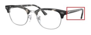 Patillas originales Ray-Ban RB5154 Vista CLUBMASTER, color 8117 · Gris habana