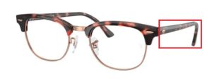 Patillas originales Ray-Ban RB5154 Vista CLUBMASTER, color 8118 · Rosa habana