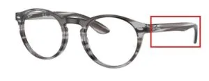 Patillas originales Ray-Ban RB5283 Vista, color 8055 · Rayado gris