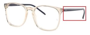 Patillas originales Ray-Ban RB5387 Vista, color 8138 · Transparente marrón
