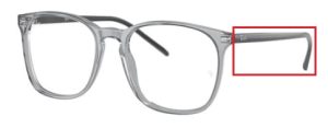 Patillas originales Ray-Ban RB5387 Vista, color 8140 · Transparente gris