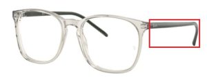 Patillas originales Ray-Ban RB5387 Vista, color 8141 · Transparente
