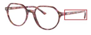 Patillas originales Ray-Ban RB5395 Thalia, color 8175 · Marrón y violeta habana
